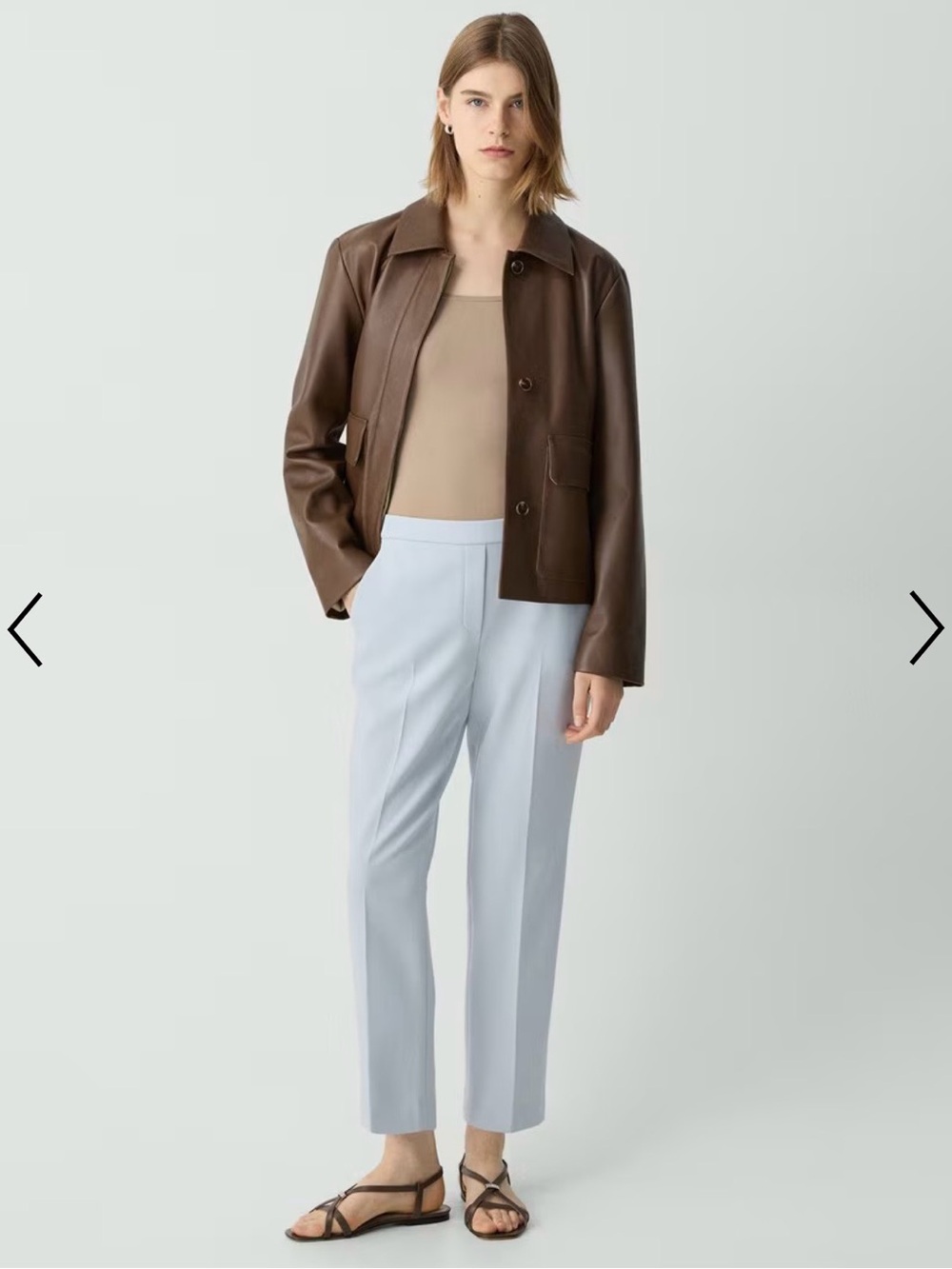 NWT Theory Treeca pull-on slim cropped pants size 8 in pearl blue
